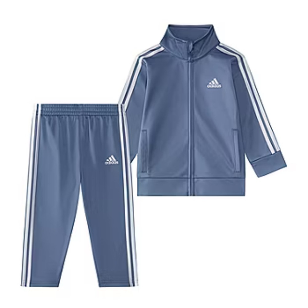 Adidas Youth Blue Tracksuit with White Stripes 24M